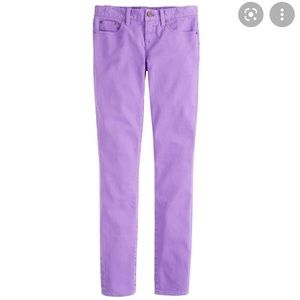 J. Crew Toothpick Pop Color stretch jeans